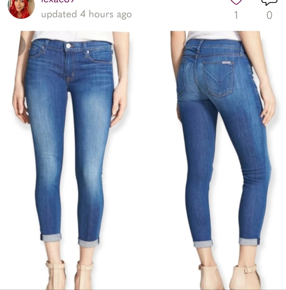 Hudson Harkin Crop Blue Jeans, Size 26